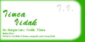 timea vidak business card