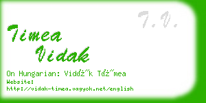 timea vidak business card